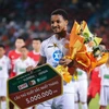 Tiền đạo Rafaelson đang xô đổ hàng loạt kỷ lục ghi bàn tại V-League 2023/24. (Ảnh: Việt Anh/Vietnam+)